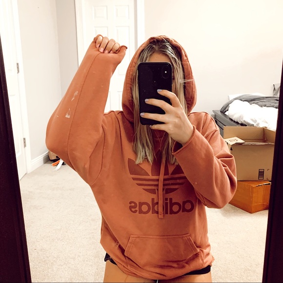 mauve adidas sweatshirt hoodie - Picture 2 of 2